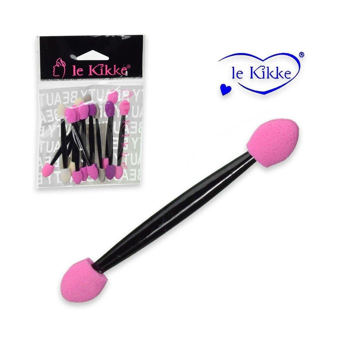 Le kikke set 12 pennelli ombretto spugnetta colorati