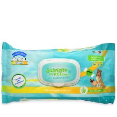 Clendy salviette imb. my pet clean 40 pz