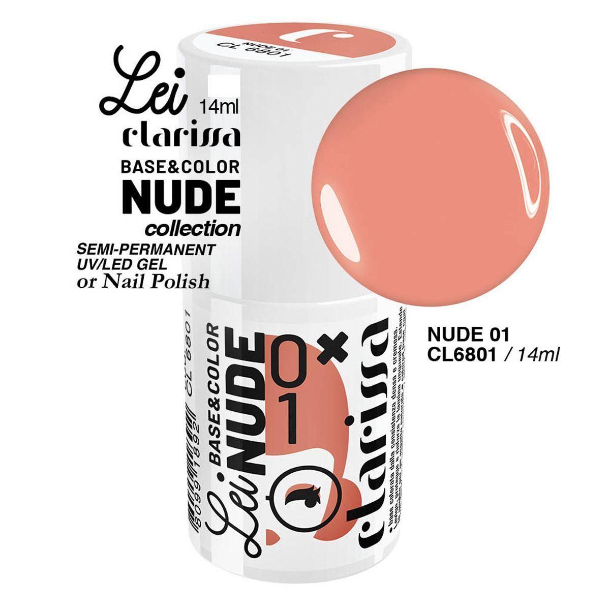 Clarissa smalto semipermanente tpo free 14 ml  base&color nude 1
