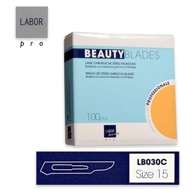 Lame chirurgiche sterili monouso beauty blade confezione da 100 pz mis 15