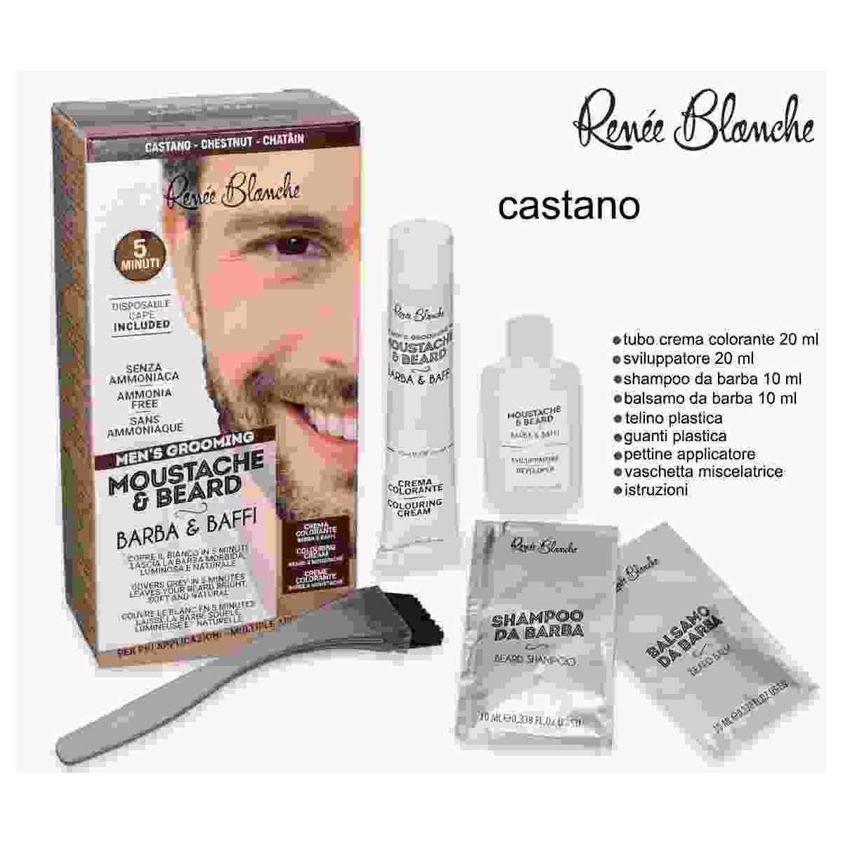 Moustace & beard barba e baffi castano