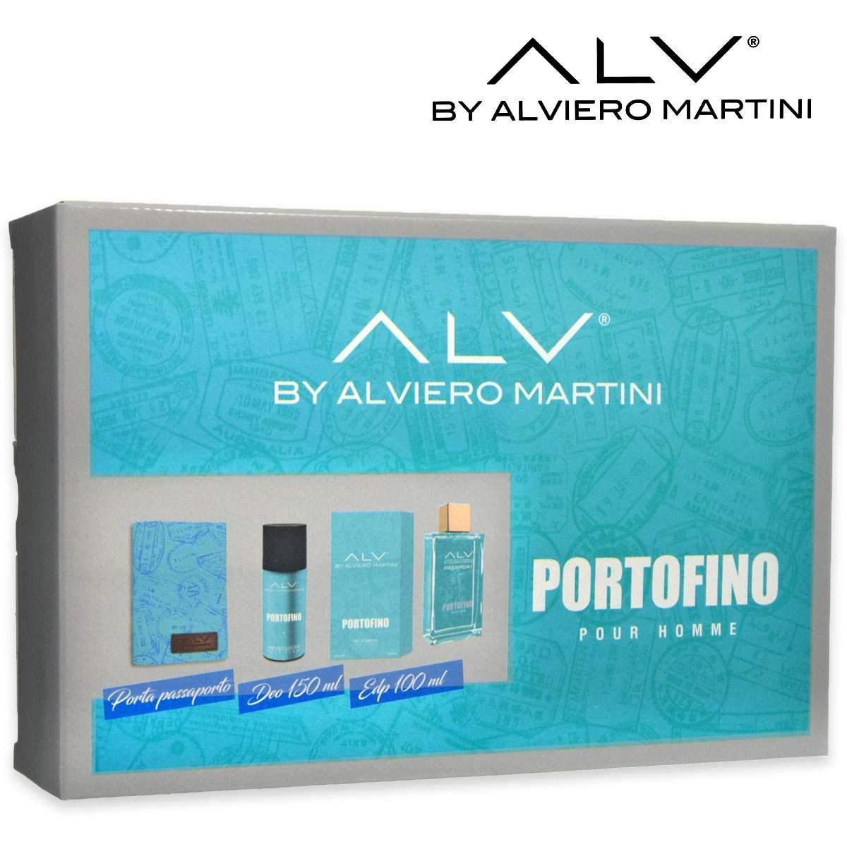 Alviero martini portofino edp 100 ml+deo 150 ml + porta passaporto pour homme