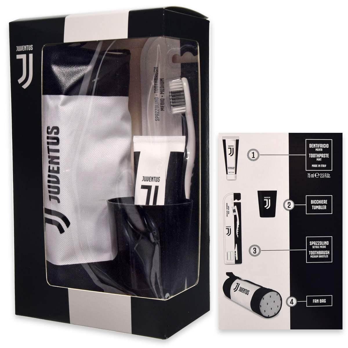 Juventus gift set oral care spazzolino + dentifricio + bicchiere