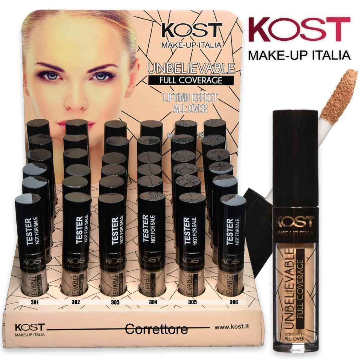 Display correttore unbelievable kost 30 pezzi + 6 tester