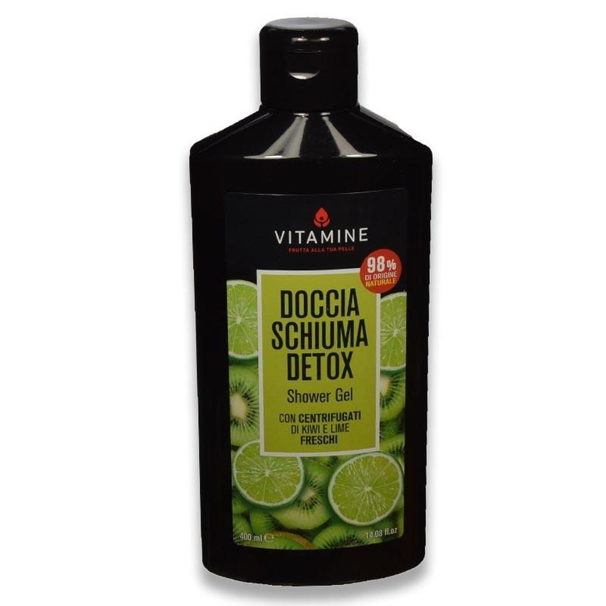 Vitamine doccia detox con centrifugati di kiwi e lime freschi