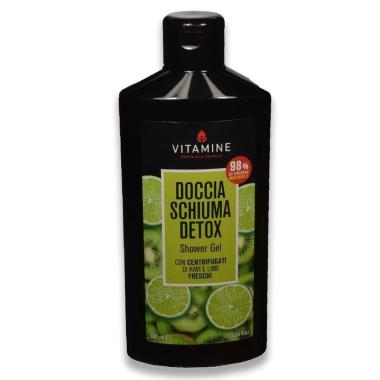 Vitamine doccia detox con centrifugati di kiwi e lime freschi
