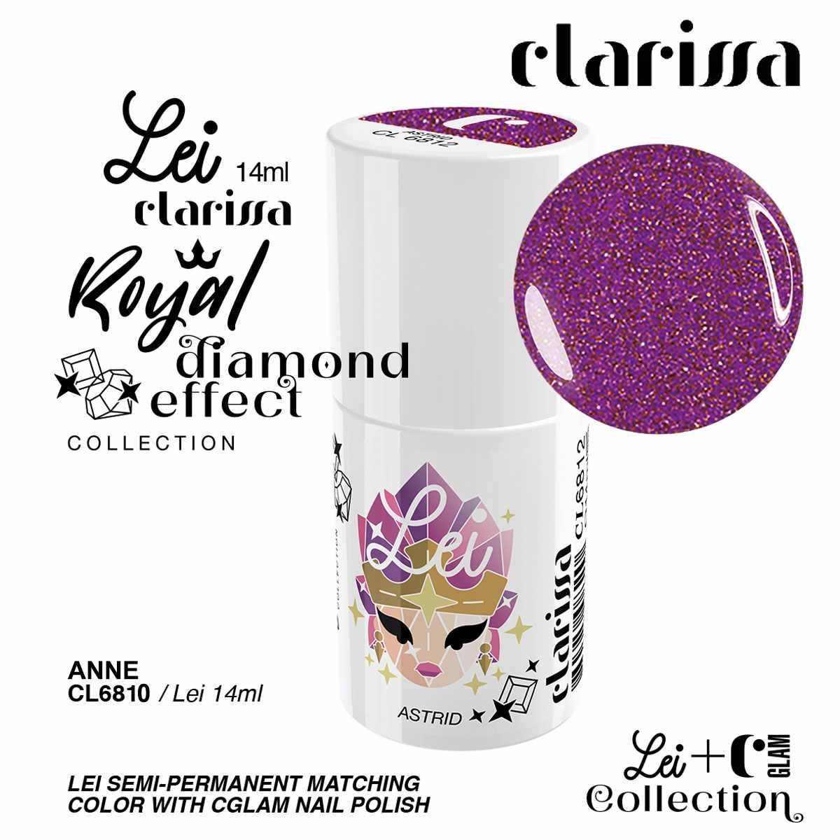 CLARISSA SMALTO SEMIPERMANENTE TPO FREE 14 ML  ANNE - effetto diamante