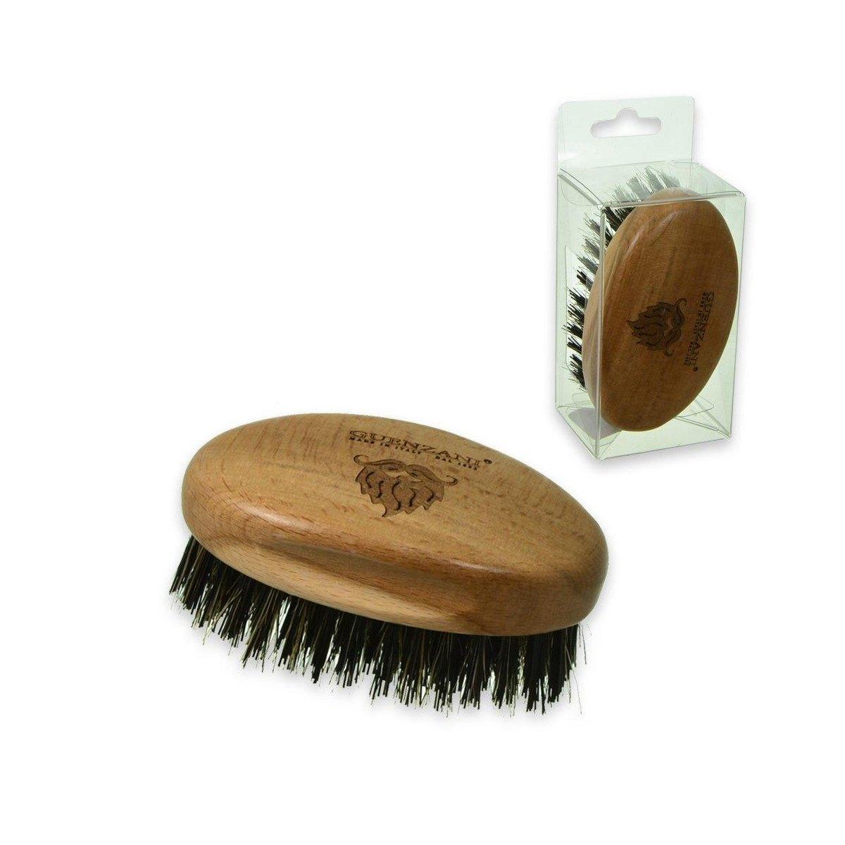 Spazzola scura meloncino piccola per barba