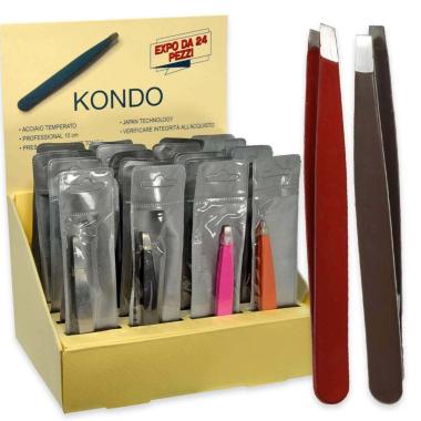 Kondo pinzette ciglia in acciaio temperato soft touch