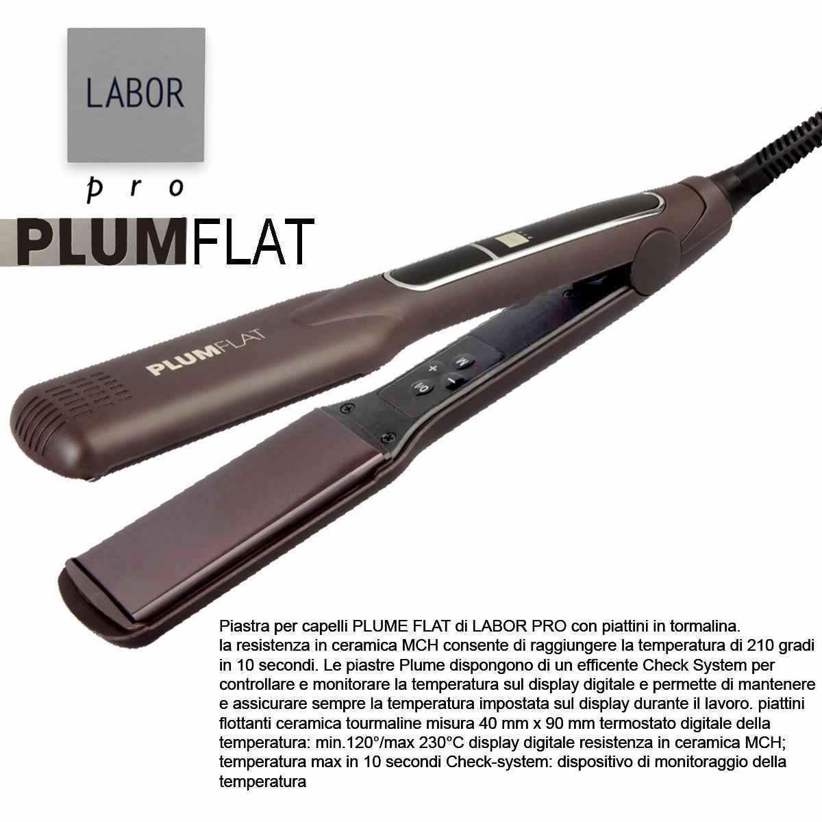 Labor plum flat piastra evo ceramica tourmaline