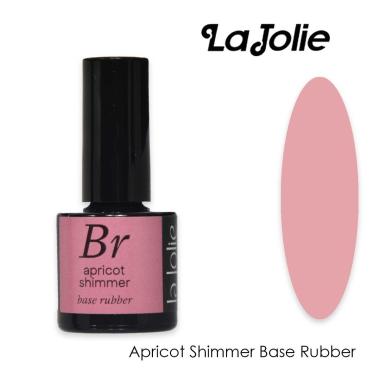 Base rubber apricot shimmer la jolie 7 ml