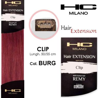 Hc milano extension 3 clip remy largh.14-16cm lungh.50cm col.burgundy
