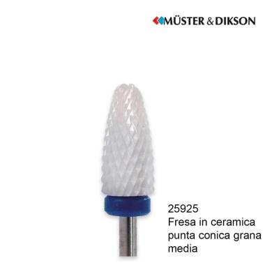 Muster fresa ceramica cilindrica punta conica - grana media