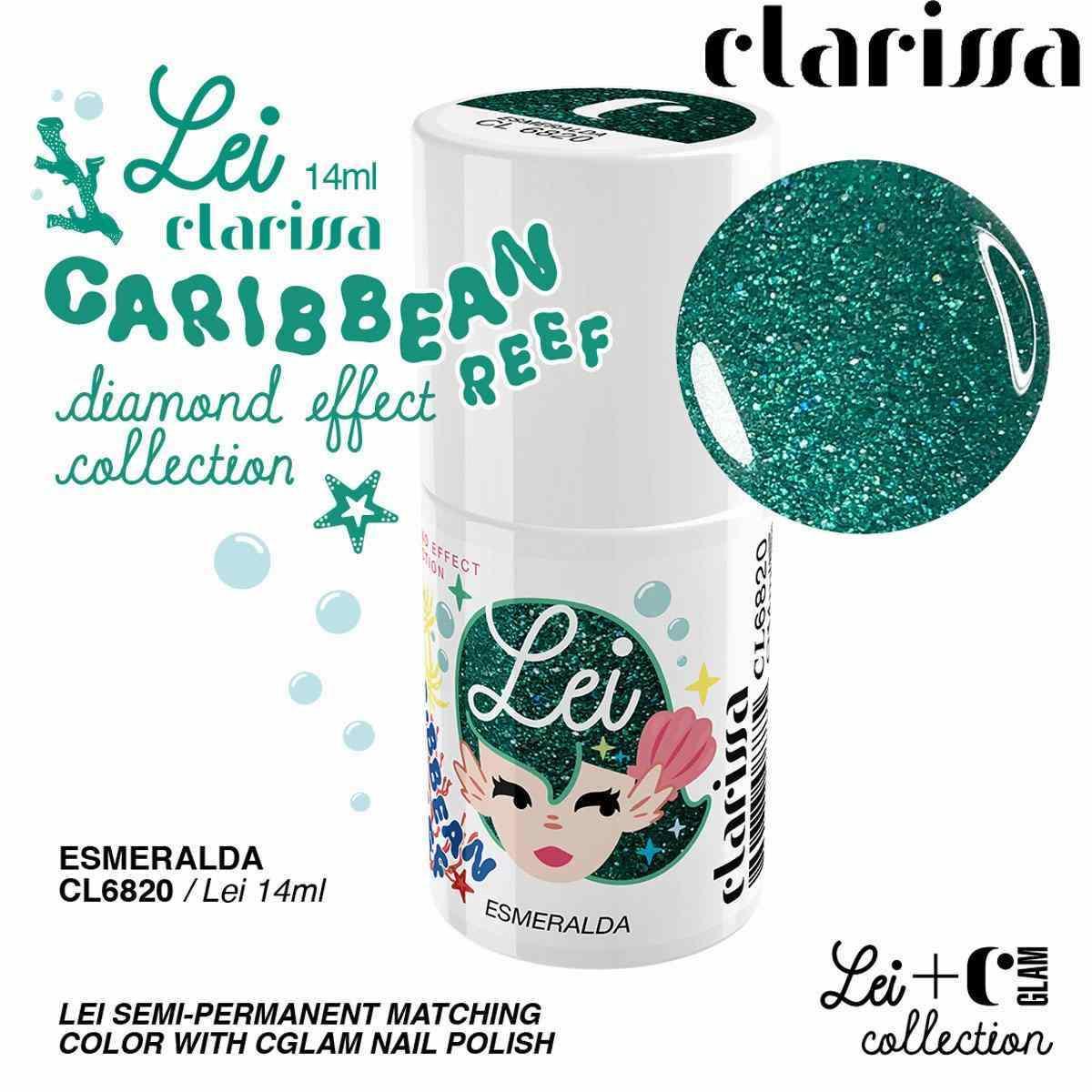 CLARISSA SMALTO SEMIPERMANENTE TPO FREE 14 ML  ESMERALDA - effetto diamante