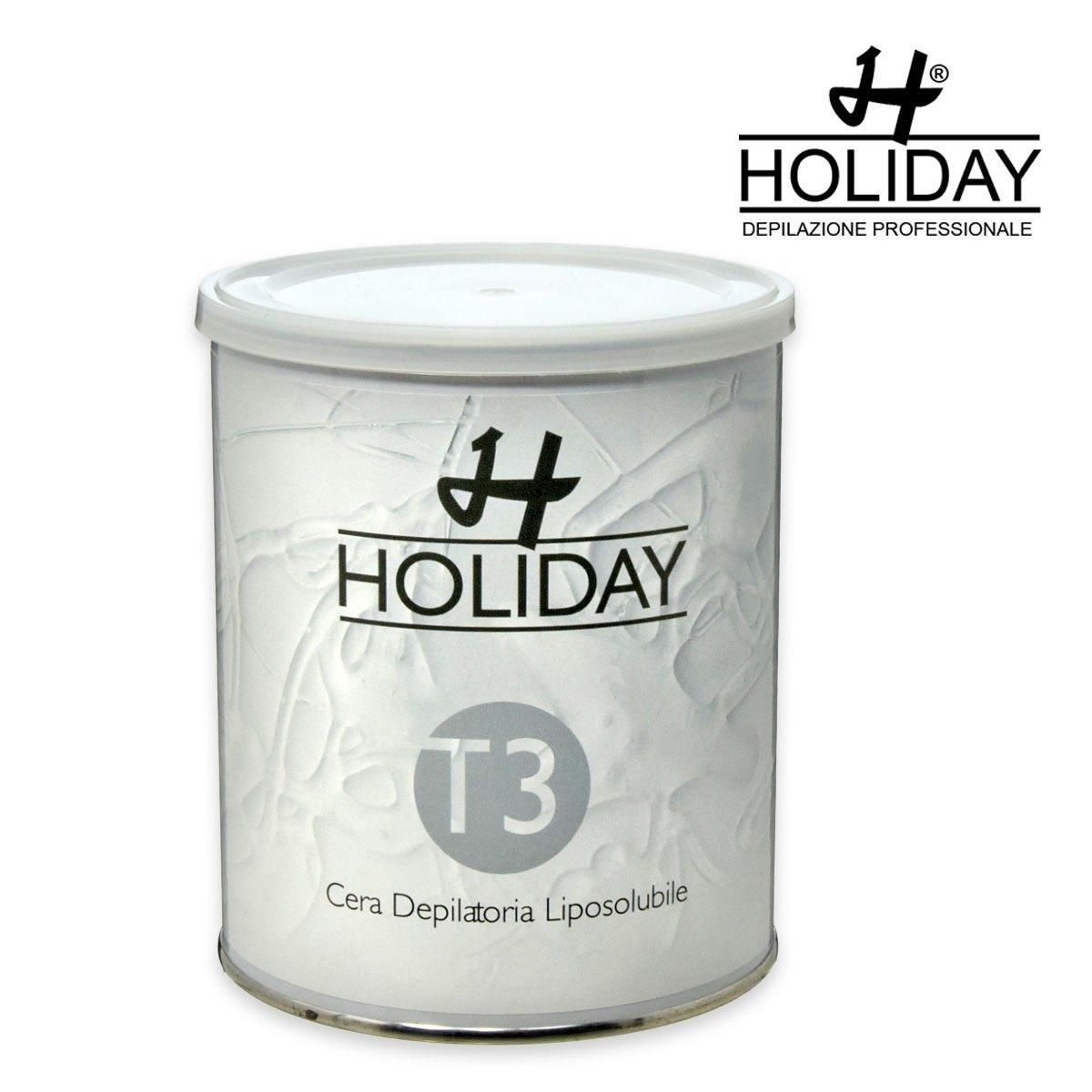 Holiday cera depilatoria liposolubile naturale t3 vaso 800 ml