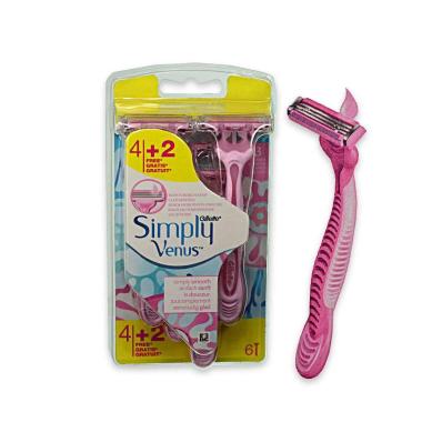 Gillette venus rasoio simply 3 pz 4 + 2 gratis