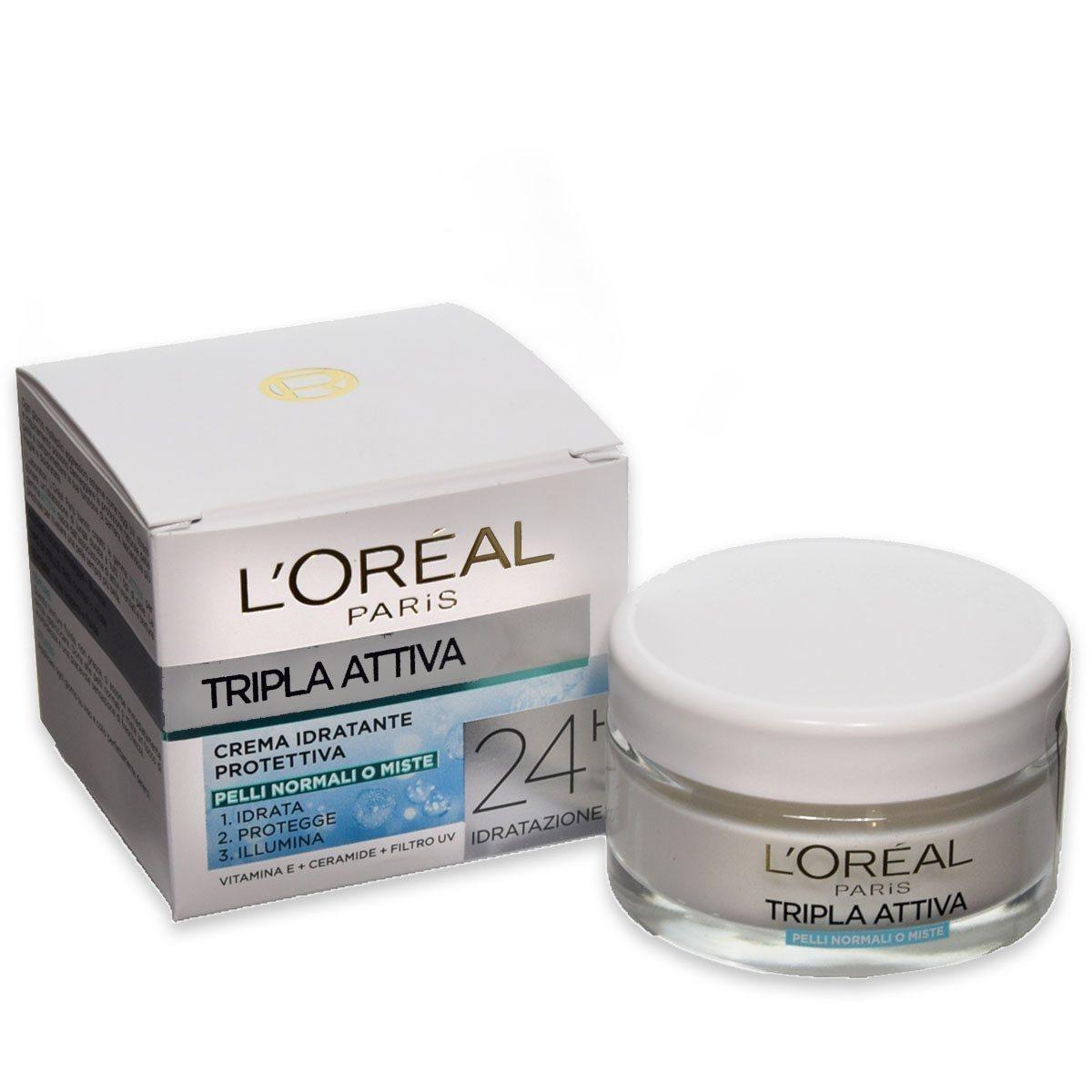 L'oreal tripla attiva normali e miste 50 ml