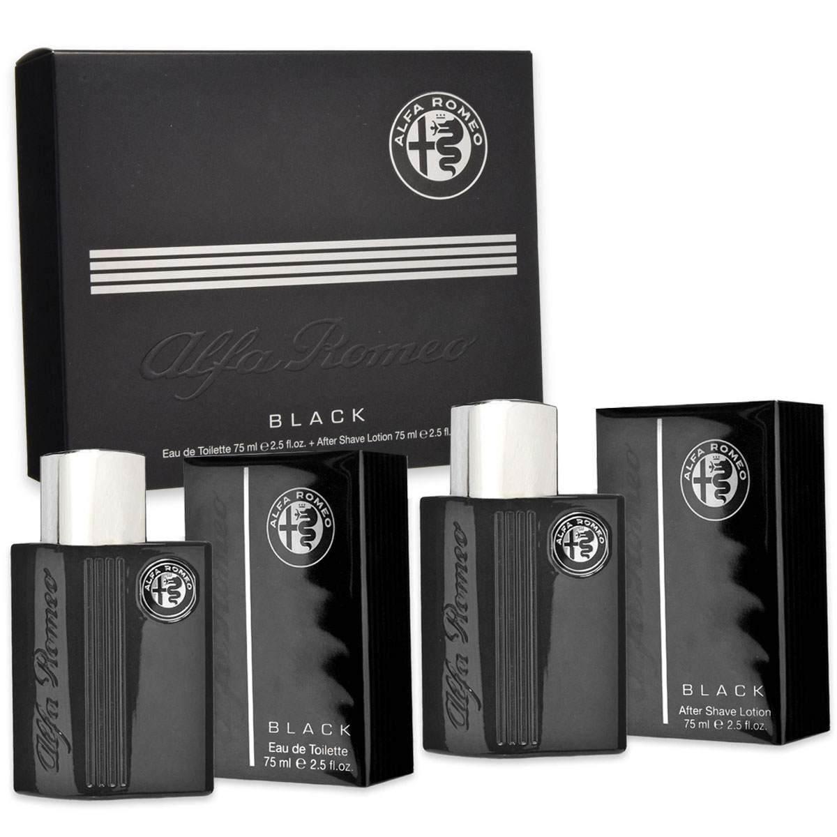 Alfa romeo coffret black edt 75 ml + after shave 75 ml