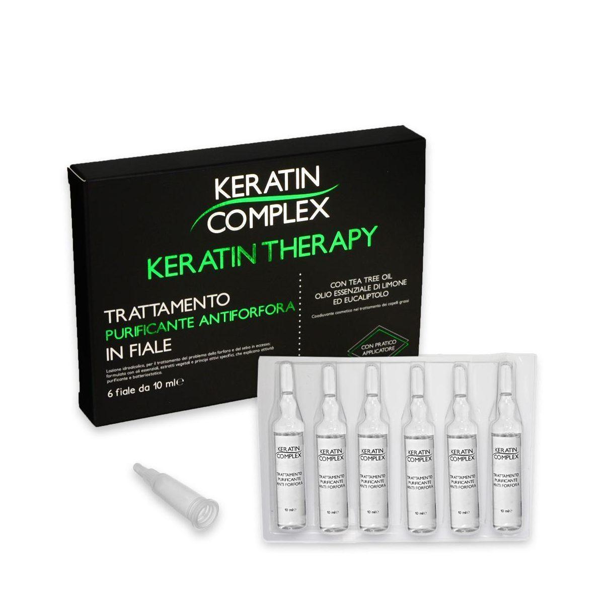 Keratin complex trattamento purificante antiforfora 6 fiale da 10 ml