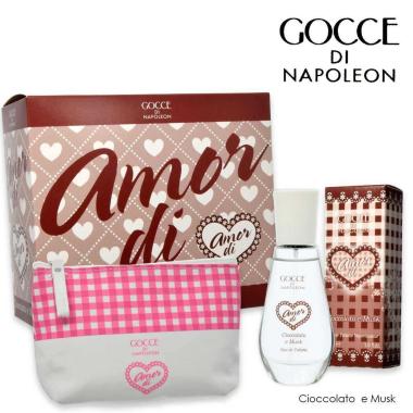 Coffret gocce amor di cioccolato e musk edt 30 ml + pochette