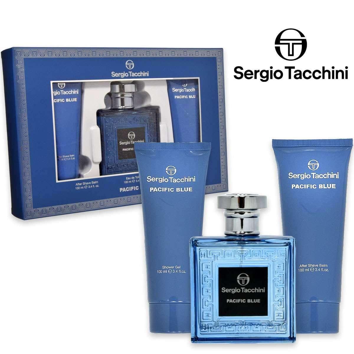 Sergio tacchini pacific blue edt 100 ml + s/g 100 ml + after shave balm 100 ml