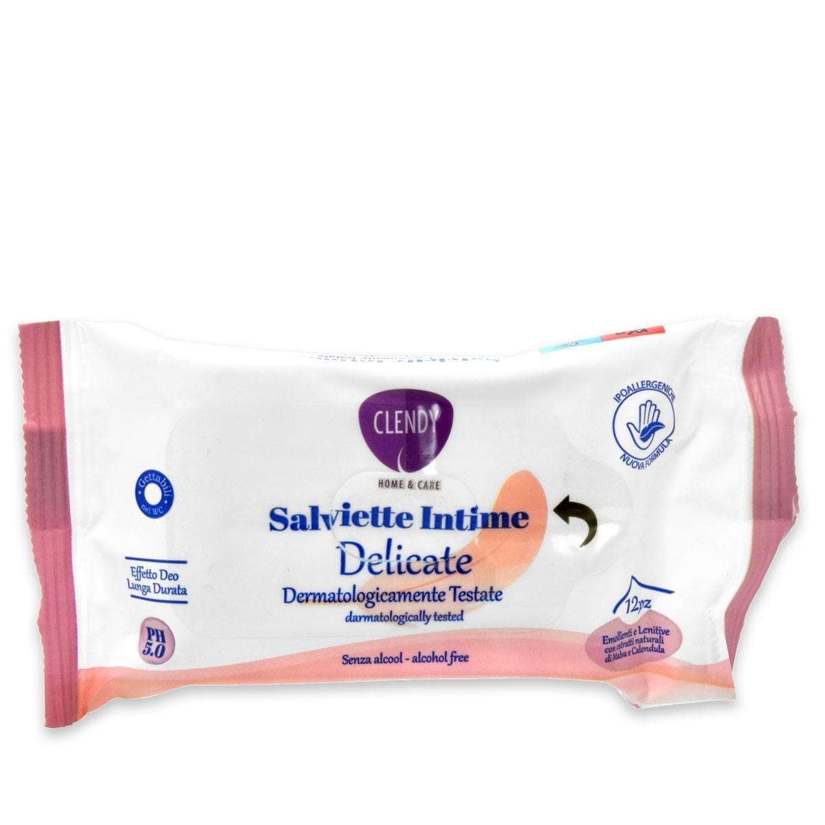 Clendy salviette imbevute intime 12 pz