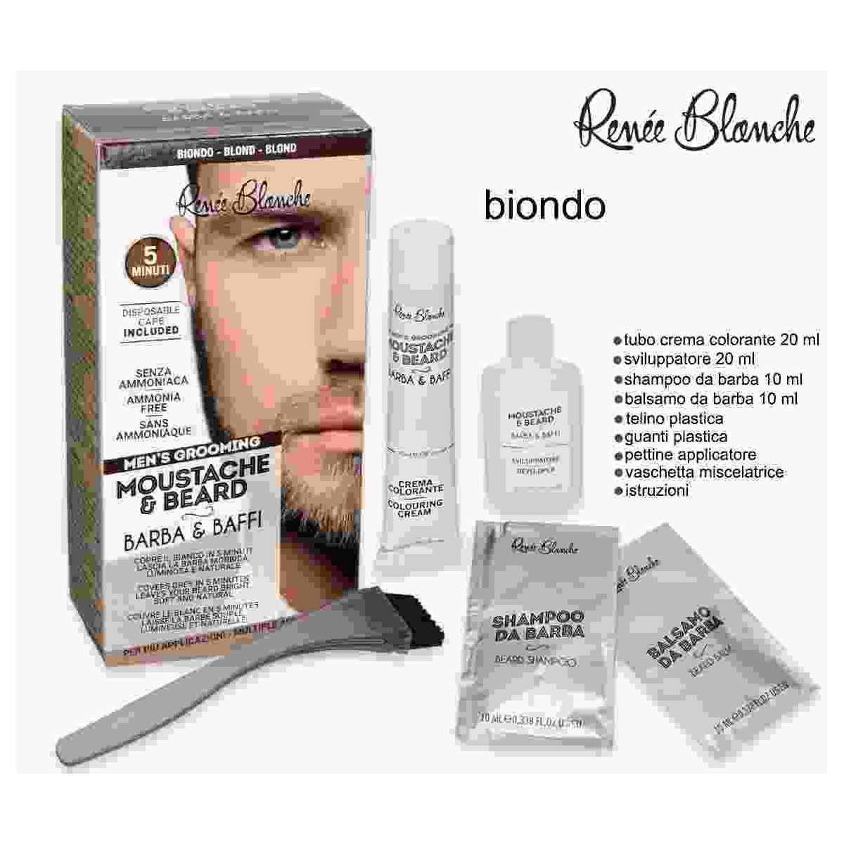 Moustace & beard barba e baffi biondo