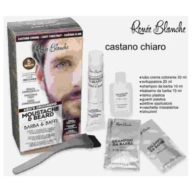 Moustace & beard barba e baffi castano chiaro