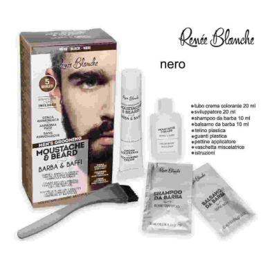 Moustace & beard barba e baffi nero