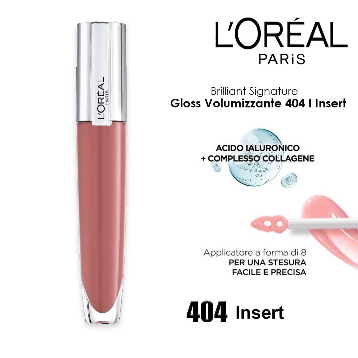 L`orÉal paris brilliant signature plump lucidalabbra con acido ialuronico 404