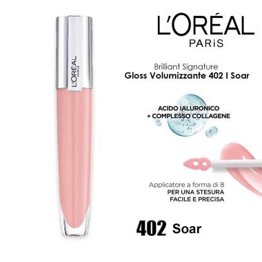 L`orÉal paris brilliant signature plump lucidalabbra con acido ialuronico 402