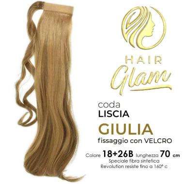 CODA HAIR GLAM GIULIA  C/VELCRO FIBRA REVOLUTION 70cm