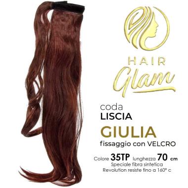 CODA HAIR GLAM GIULIA  C/VELCRO FIBRA REVOLUTION 70cm