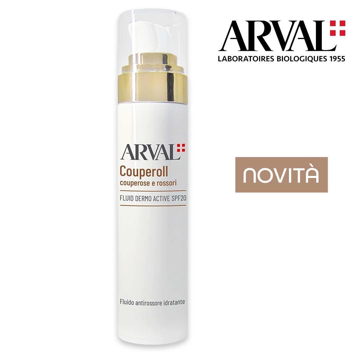 Arval couperoll fluid dermo active spf20 fluido antirossore idratante airless 50ml