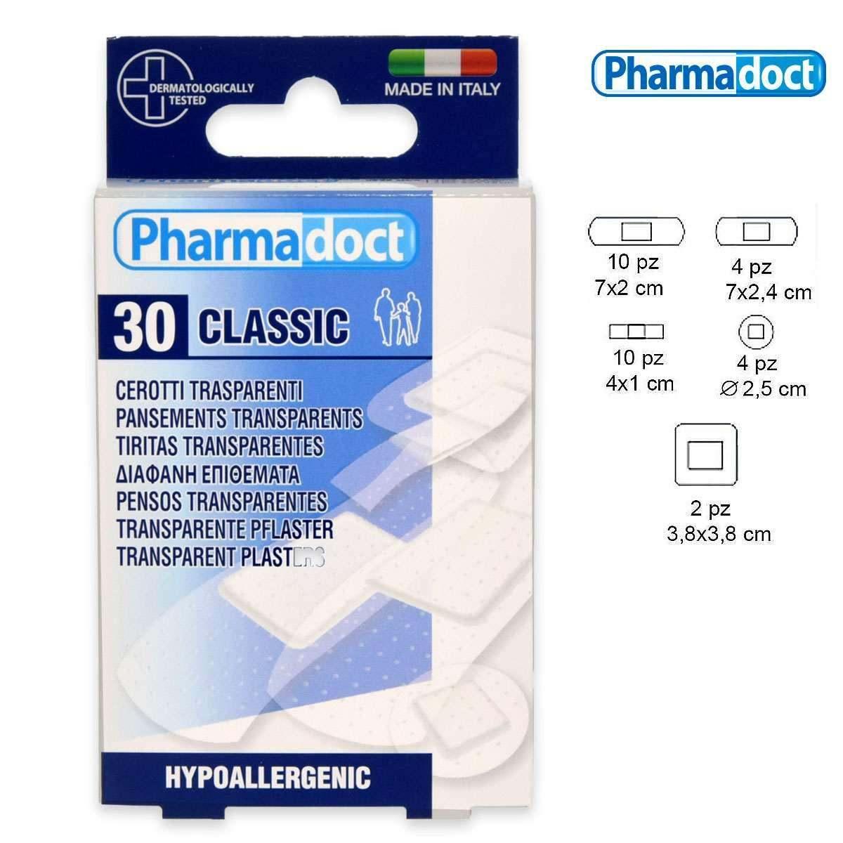 Pharmadoct cerotti trasparenti assortiti 30 pezzi