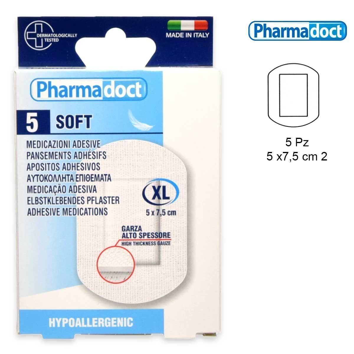 Pharmadoct cerotti tnt alta protezione 5 pezzi 7,5 x 5 cm