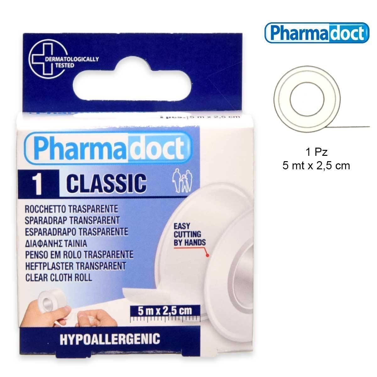 Pharmadoct rocchetto trasparente 5 m x 2,5 cm