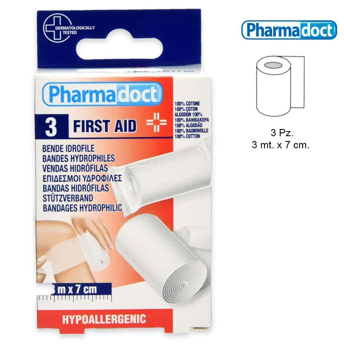 Pharmadoct bende idrofile 3 m x 7 cm 3 pz