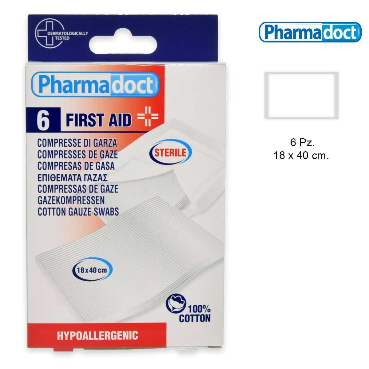 Pharmadoct 6 compresse di garza 18 x 40 cm sterile