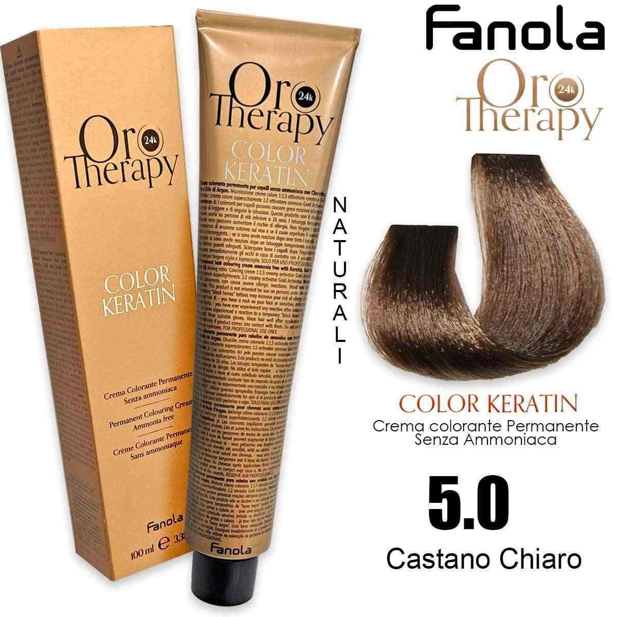 Fanola oro therapy color keratin 100 ml 5.0