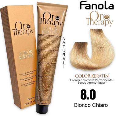 Fanola oro therapy color keratin 100 ml 8.0