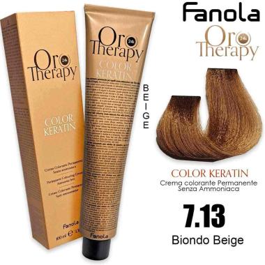 Fanola oro therapy color keratin 100 ml 7.13