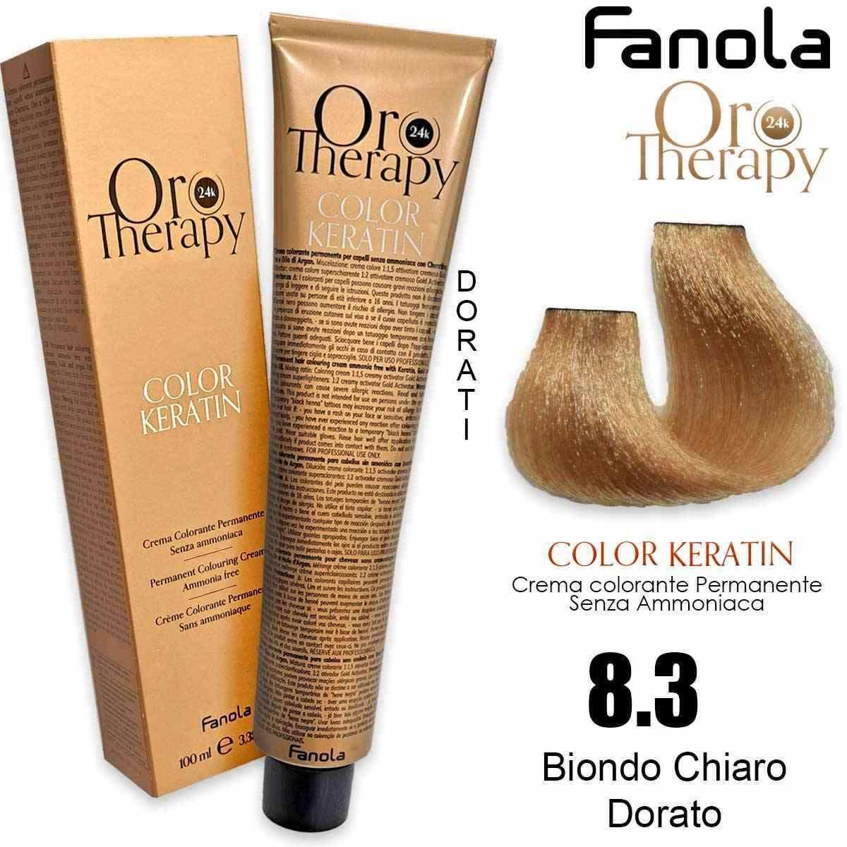 Fanola oro therapy color keratin 100 ml 8.3