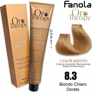 Fanola oro therapy color keratin 100 ml 8.3