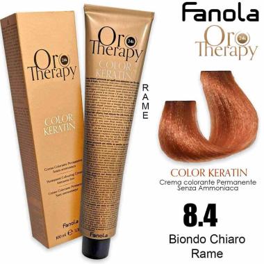 Fanola oro therapy color keratin 100 ml 8.4