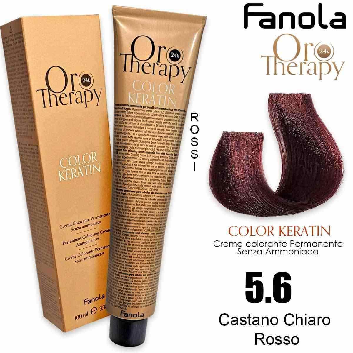 Fanola oro therapy color keratin 100 ml 5.6