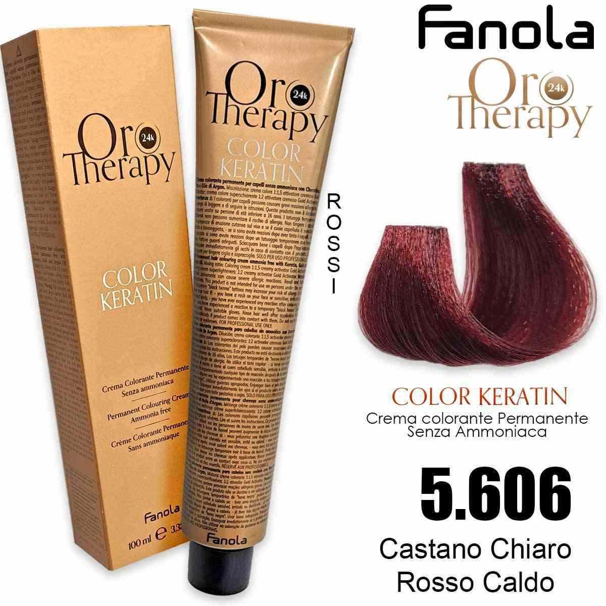 Fanola oro therapy color keratin 100 ml 6.606