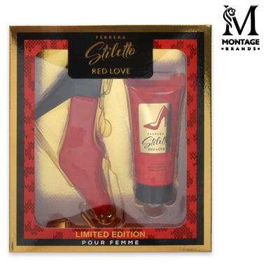 Gift set montage edp 50 ml body lotion 50 ml stiletto red love
