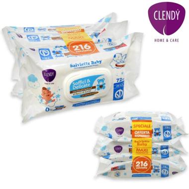 Clendy salviette imb. baby burro di karite 72 pz