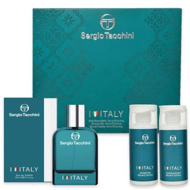 Sergio tacchini i love italy man coffret edt 100 ml + a/s 100 ml + s/g 100 ml